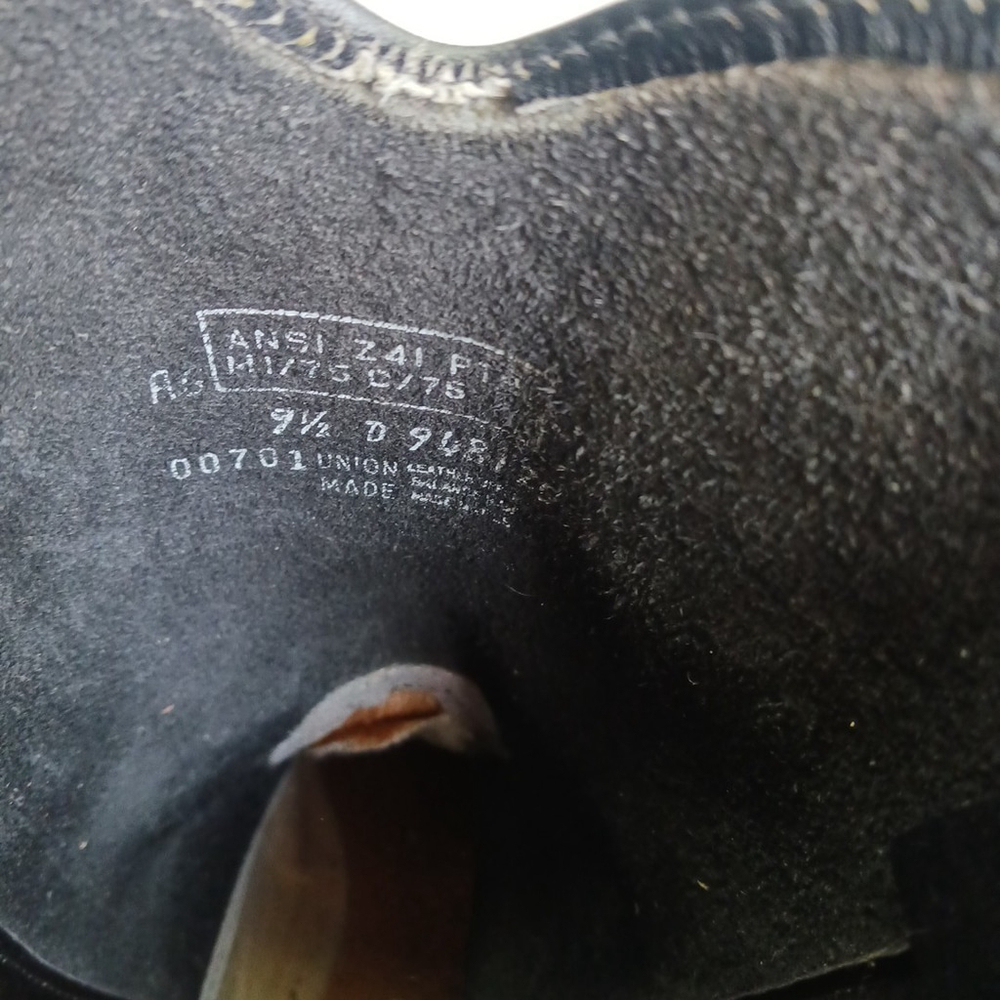 Vintage Red Wing Pecos Black Leather Steel Toe Cowboy Boots - Picture 12 of 13